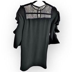 🤍ZARA ブラック⨉レース　ワンピースの画像