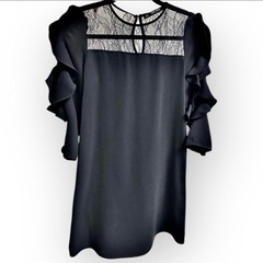 🤍ZARA ブラック⨉レース　ワンピース
