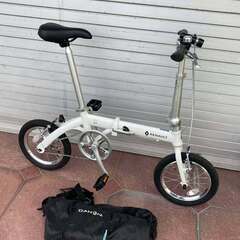 「ルノーライト８」軽量折り畳み自転車　袋付　2台まとめての画像