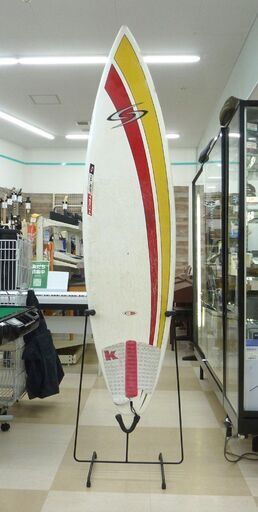 現状品 SURFTECH/サーフテック サーフボード 全長約188cm タフライト モールド系ボード サーフィン リペア痕有 フィン付
