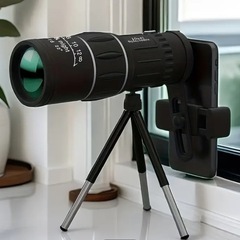 スマホ三脚付き10x42倍率コンパクト単眼鏡セット❣️