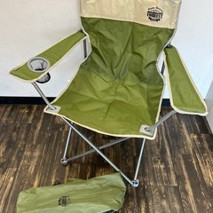 M①【中古品】FORREST ラウンジチェア オリーブ アウトド...