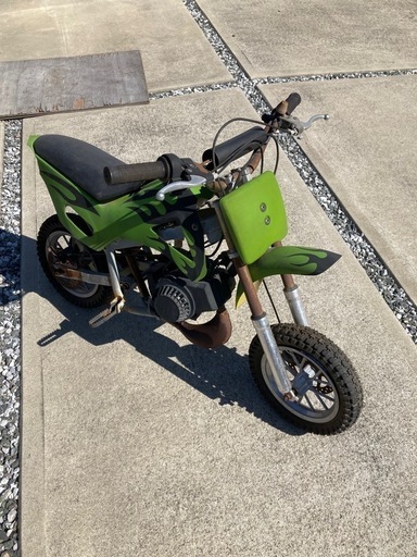 子供用オフロードバイク　Kawasaki風　シャンク品