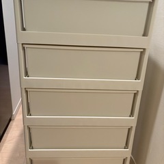 アイリスオーヤマ　チェスト 箪笥完成品5段 ホワイトの画像