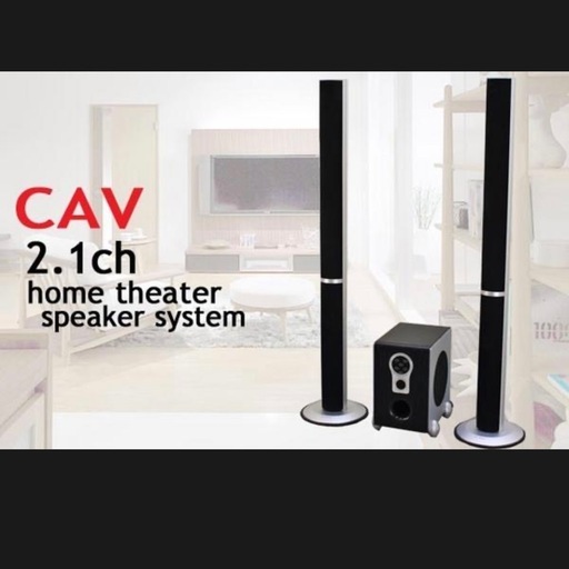 新品DVDプレイヤー付 CAV SW260 ホームシアターセット 2.1ch ウーファー トールボーイ型 スピーカー 音響機器