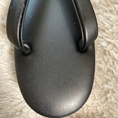 新品　和装草履　23.5cm 黒の画像