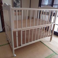引取orお届け ベビーベッド＆ベビー布団 分解可能 中古