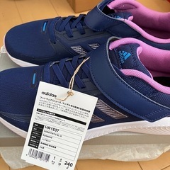 adidas HR1537 ネイビー/ピンク 24.0cm スニーカー　運動靴の画像