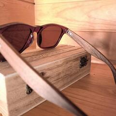 新品 KING SEVEN 木製サングラス 木箱付き ブラウン EYEWEARの画像