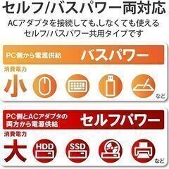 新品 7ポートUSBハブ セルフパワー/バスパワー両対応モデルの画像