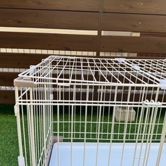 ペットサークル　ケージ　小型犬〜中型犬　引き出しトレイ　屋根付きの画像