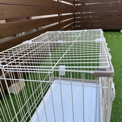 ペットサークル　ケージ　小型犬〜中型犬　引き出しトレイ　屋根付きの画像