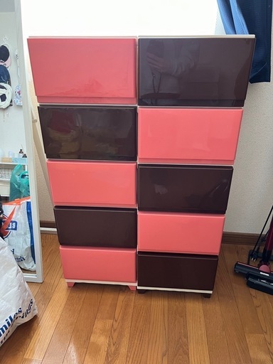 5段チェスト2つセットで❣️ 衣装ケース