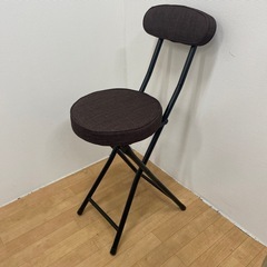 背あり 折り畳みチェア 中古品 ブラウン 椅子 イス 耐荷重 80kg
