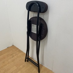背あり 折り畳みチェア 中古品 ブラウン 椅子 イス 耐荷重 80kgの画像