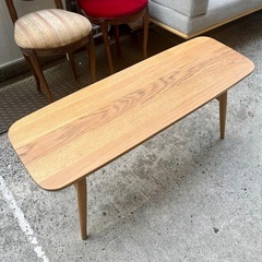 《売約済》【武蔵小山店】 無印良品 MUJI 無垢材 ローテーブル オーク材 テーブル 天然木 リビングテーブル 無印 椅子 イス チェア 🚚 運搬無料エリア有 / 品川区 リサイクルショップ ランバールーム 武蔵小山店  ◀︎ 武蔵小山パルム 戸越銀座 隣