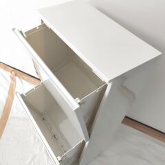 【20250224受付終了・J売】ニトリ・すっきり収まる薄型ワイドペダルペール・ゴミ箱・2段40L・No.250213-01の画像