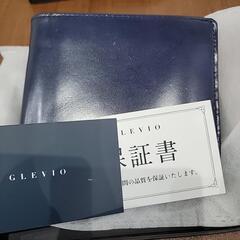 GLEVIO 財布 光沢ブルー 