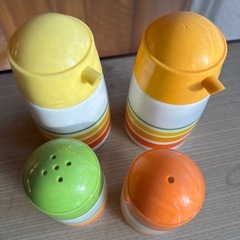 昭和レトロ醤油差し胡椒コショウ入れ塩入れキャニスターの画像
