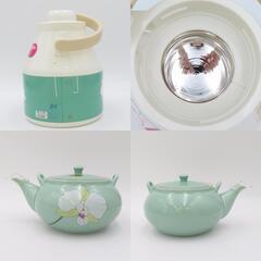 TIGER (タイガー) キッチン用品 卓上用 魔法瓶ポット 花万葉 洋蘭茶器セット 当時物 未使用品 外箱・タグ付き GRA-100A 【キモノオフ野々市若松店】の画像
