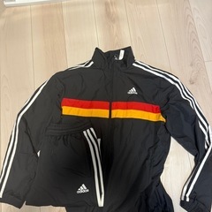 adidas ジャージ　セットアップ　黒　Mサイズ