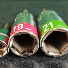 【未使用品】TOP/VESSEL 電動ドリル用ソケット 21mm/19mm/12mmの画像