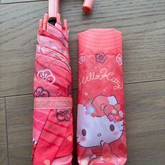 キティちゃん柄折りたたみ傘