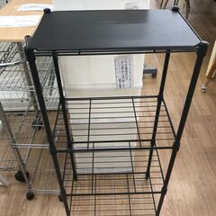 ★ジモティ割あり★ シルバーラック　黒　収納棚　　 H98×W4...