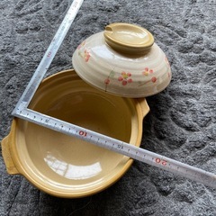 値下げ↓ピンクの花柄ひとり用土鍋 の画像