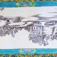 飾り絵皿の画像