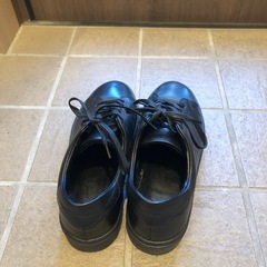 美品　ブラックレザー 25.0cmスニーカー　本革　GUの画像