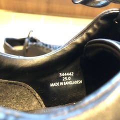 美品　ブラックレザー 25.0cmスニーカー　本革　GUの画像