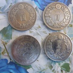 貴重！明治時代の銀貨、4枚セットのお譲りです、引き続のコレクションをお願い致します。の画像