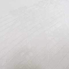 帯締め・帯揚げセット 夏用 正絹 絽 地模様入り帯揚げ レース帯締め Mサイズ 絹100% クリーム系 撫子・芝柄 和装小物 夏物 新品 【キモノオフ野々市若松店】の画像