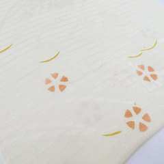 帯締め・帯揚げセット 夏用 正絹 絽 地模様入り帯揚げ レース帯締め Mサイズ 絹100% クリーム系 撫子・芝柄 和装小物 夏物 新品 【キモノオフ野々市若松店】の画像