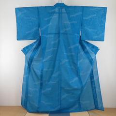 夏着物 単衣 絽 ポリエステル 洗える着物 夏用 小紋 蛍模様 ...