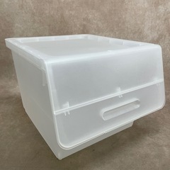 プラケース 4段階オープン 中古品 コンテナ 耐荷重 半透明  