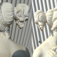 配達先決定🚚　無料配達します🚚ガーデニングオブジェ💖大理石の女神像133㎝💖木製フラワースタンド80㎝💖の画像