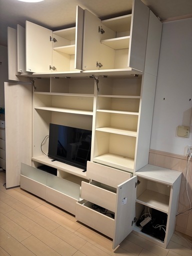 【商談中】テレビボード　壁面収納　テレビ台　すえ木工