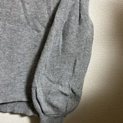シーモシェリー 袖 バルーン グレー ニット セーター リブニットの画像