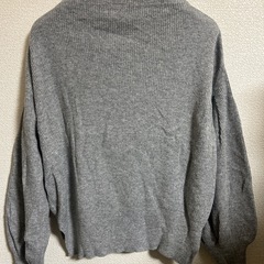 シーモシェリー 袖 バルーン グレー ニット セーター リブニットの画像