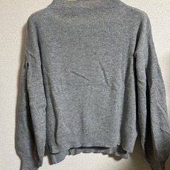 シーモシェリー 袖 バルーン グレー ニット セーター リブニット