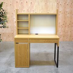 ≪zyt1925ジ限-中≫ IKEA/イケア ワークデスク 幅105cm MICKE/ミッケ ワークステーション オーク調ナチュラル 892.781.98 (203.950.53 + 603.950.51)　PCデスク/学習机/中古家具/宮城県仙台市 70215-18の画像