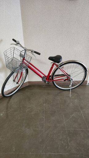 【北見市発】NEXTSTAGE シティサイクル X-NST70R LHA14790 27インチ 赤 (E3283mky)