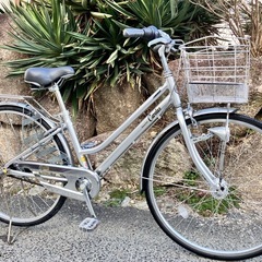 623、【美車】ママチャリ27インチ銀（内装5段変速）