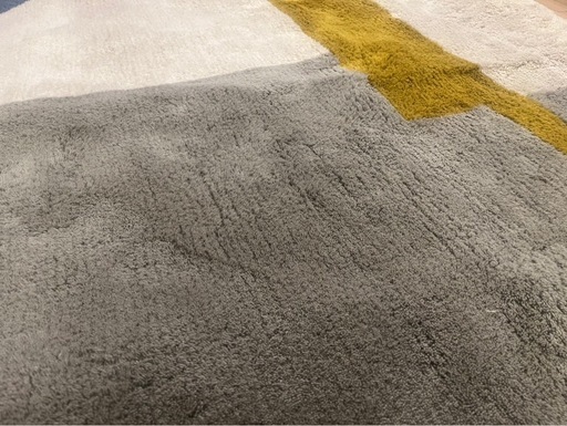 MOMONATURAL コットンラグ2点セット 白黒ライン モモ ナチュラル