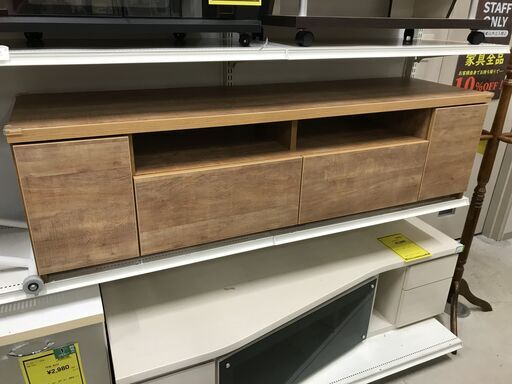 ★ジモティ割引あり★ローボード 木目調 ナチュラル W(幅)158×D(奥行き)43×H(高さ)40.0cm ※クリーニング済み