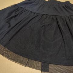 マザウェイズ　黒いチュールフリルスカート130cmの画像