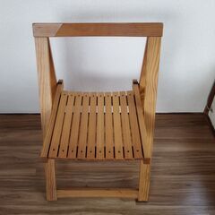 ■高級■天然木無垢材 折りたたみ ダイニングチェア 4脚セットの画像