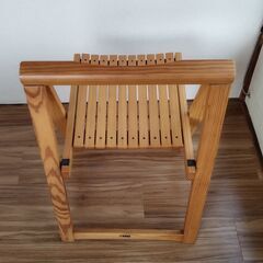 ■高級■天然木無垢材 折りたたみ ダイニングチェア 4脚セットの画像